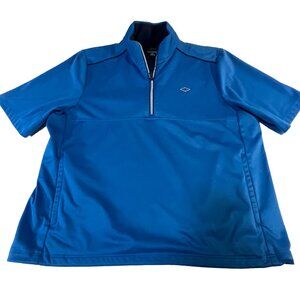 Greg Norman Men' 1/4 Zip Microfiber Short Sleeve Pullover, with Pockets - Medium